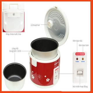   BÁN CHẠY  Nồi Cơm Điện Sunhouse SHD8601 SHD8602 Chính Hãng 