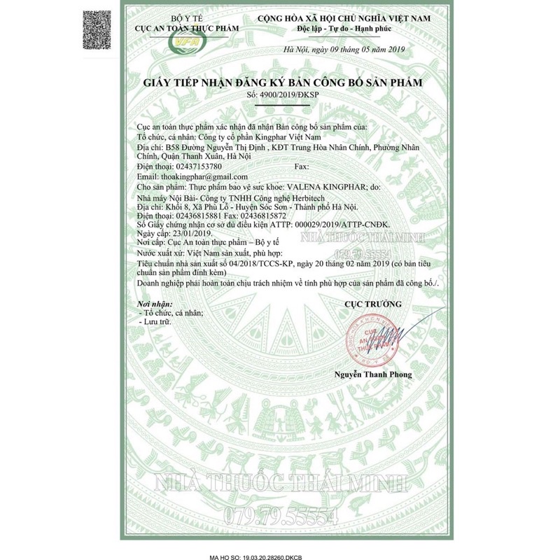 Thảo Dược An Thần Ngủ Ngon VALENA Kingphar - Hộp 30 Viên - Giúp an thần, gây ngủ, tạo giấc ngủ đến nhanh, tự nhiên