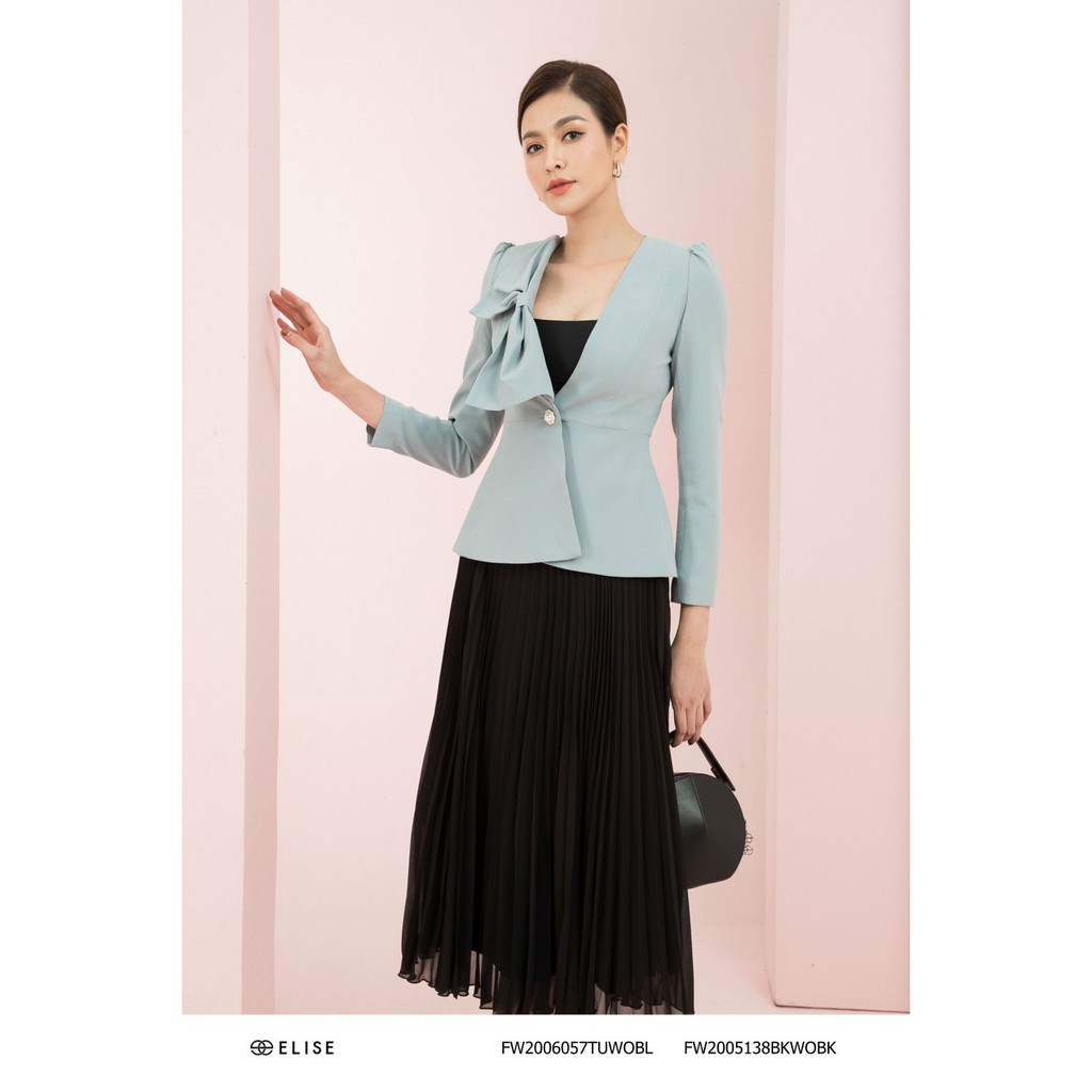 [Mã FAMALLT5 giảm 15% đơn 150k] Áo vest xanh nơ ngực thiết kế Elise | BigBuy360 - bigbuy360.vn