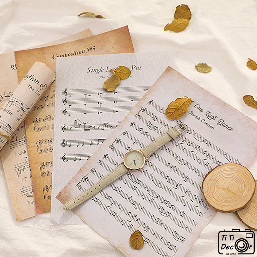 Set bản nhạc, sheet nhạc decor chụp ảnh, trang trí nhà cửa, cửa hàng