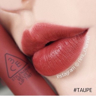 Son kem lì 3CE Velvet Liptint - màu Taupe