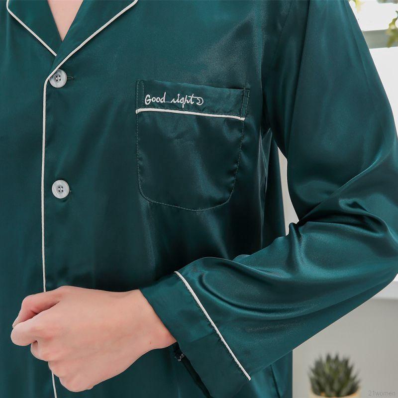 Bộ đồ ngủ màu trơn dài tay thời trang nam nữ | BigBuy360 - bigbuy360.vn