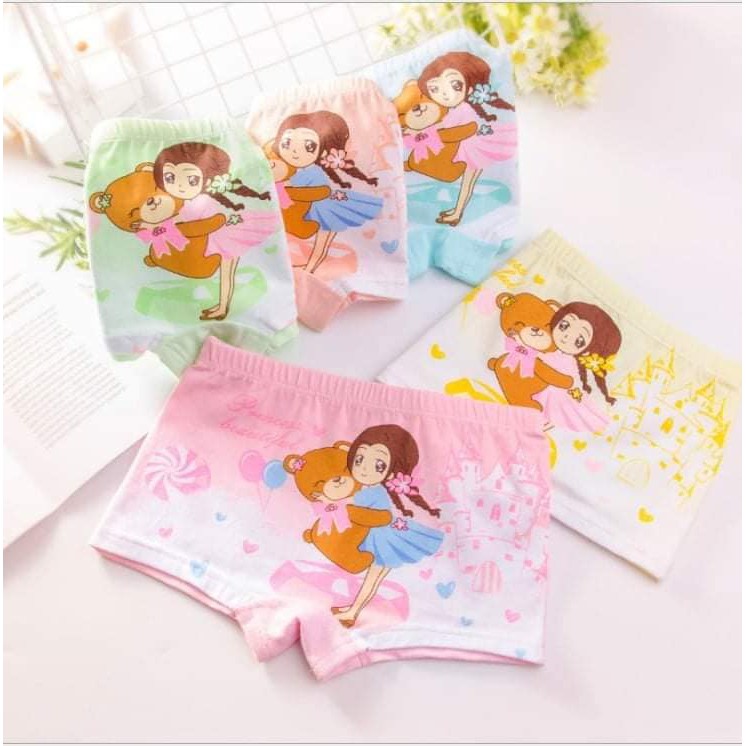 Set 4 quẩn chip đùi Princess Beautiful cho bé từ 9kg - 38kg