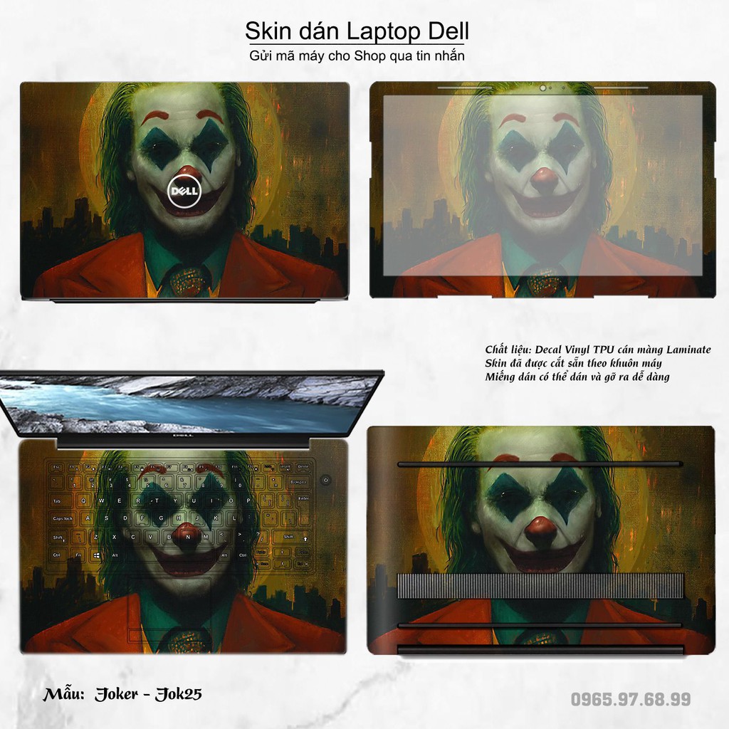 Skin dán Laptop Dell in hình Joker nhiều mẫu 4 (inbox mã máy cho Shop)