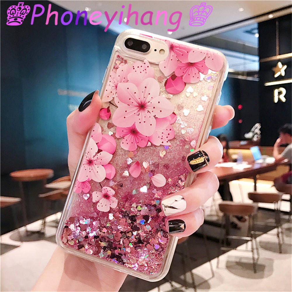OPPO Reno5 Reno 5 Pro A15 A93 A53 A33 A52 A72 A92 A12 A12e Reno4 4F F17Pro A83 Ốp điện thoại cát chảy hình hoa đào/ bãi biển cho | BigBuy360 - bigbuy360.vn