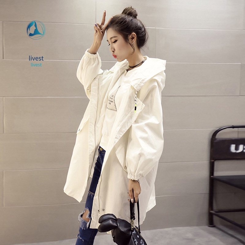 Áo gió dáng dài phong cách Hàn Quốc cho nữ