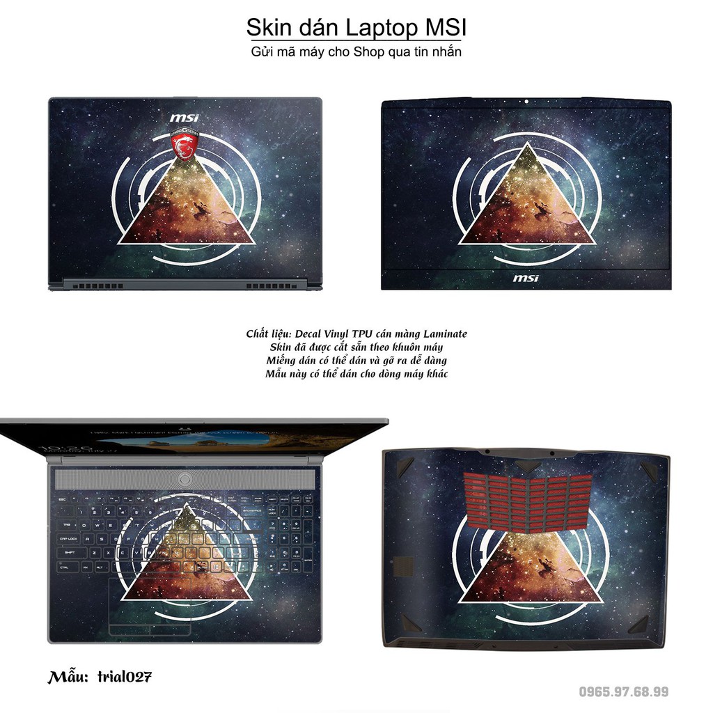 Skin dán Laptop MSI in hình Đa giác _nhiều mẫu 5 (inbox mã máy cho Shop)