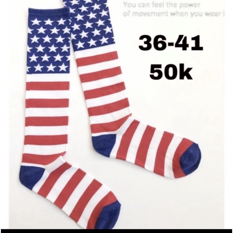 Vớ tất cao cổ hình lá cờ🇺🇸🇺🇸🇺🇸