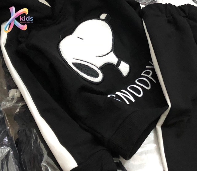 Bộ nỉ da cá Snoopy HM cho bé trai