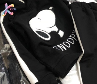 Bộ nỉ da cá Snoopy HM cho bé trai
