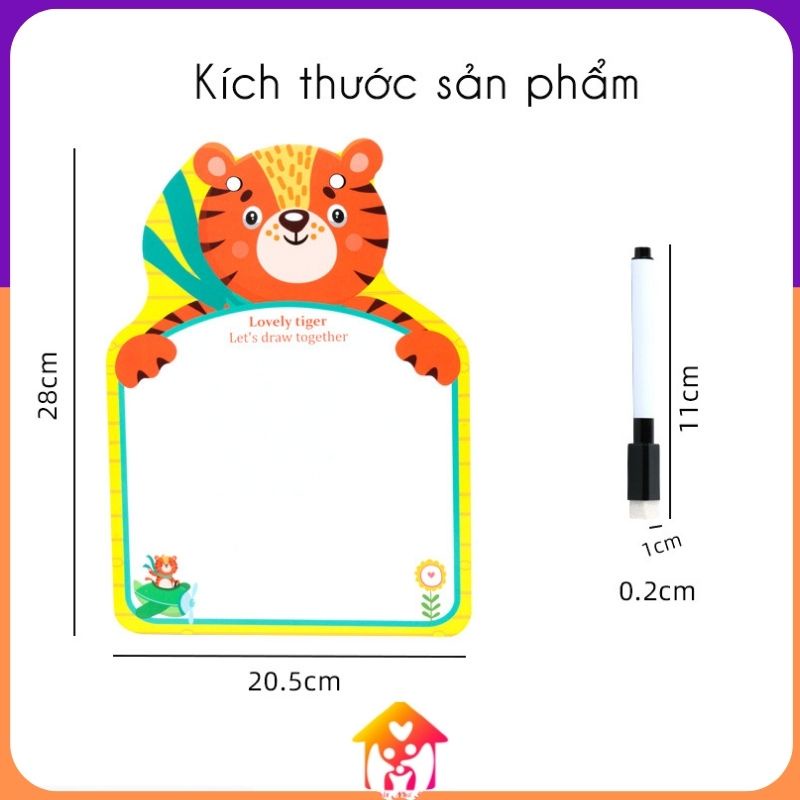 Bảng vẽ 2 mặt-bảng viết thời khóa biểu kèm bút tẩy cho bé