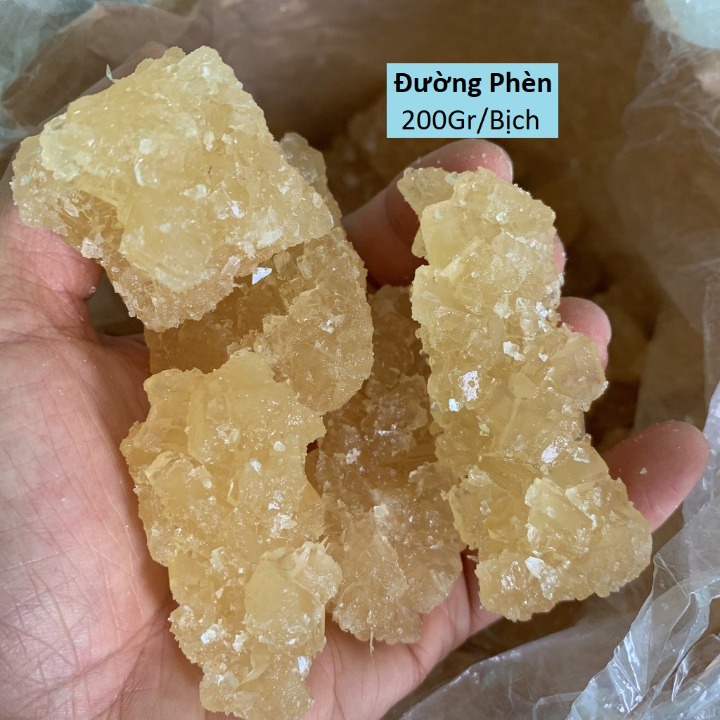 200Gr Đường Phèn Vàng Nhẹ Tự Nhiên - Loại Nhà Làm - Hàng Chính Gốc