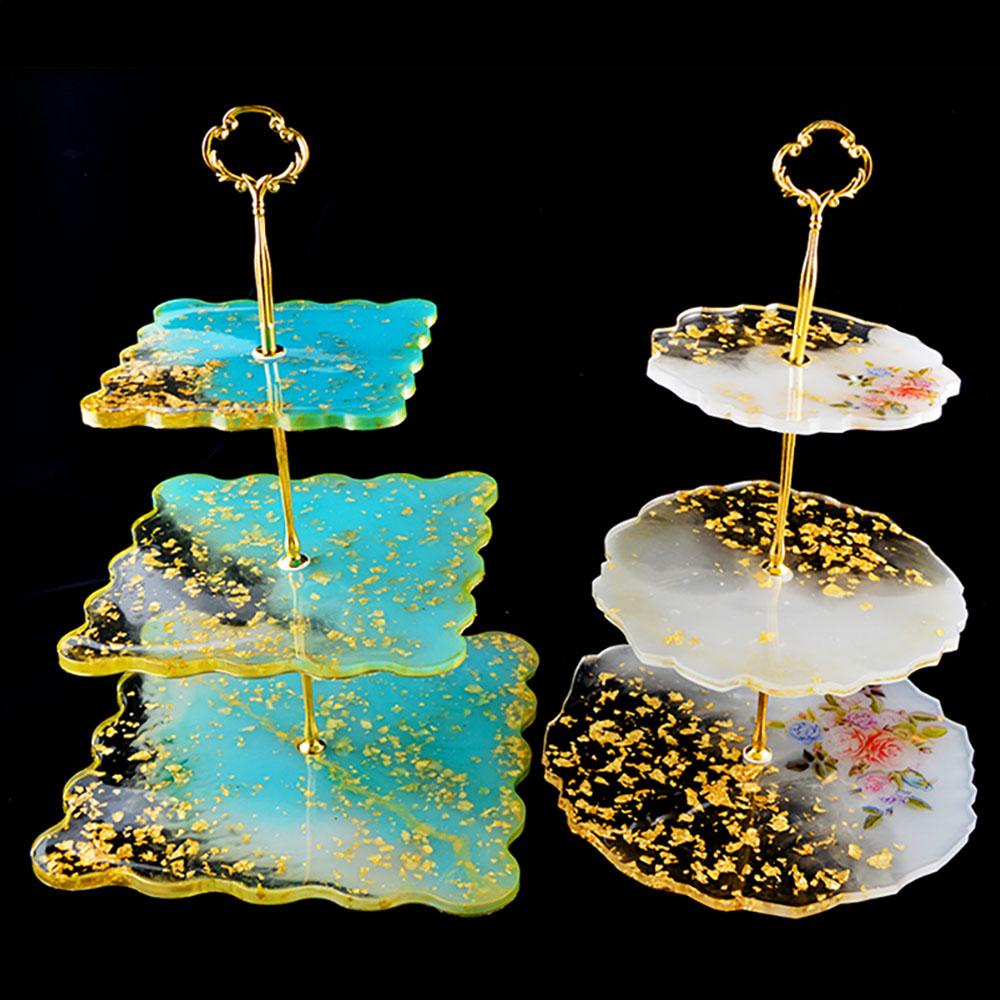 Khuôn Làm Bánh Ba Tầng Bằng Nhựa Epoxy Linh Hoạt DIY