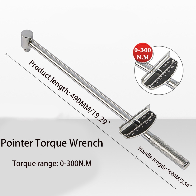 Cờ Lê Mô Men Xoắn 1 / 2 inches Bằng Thép Cr-V Chống Trượt 300N.Or M Di