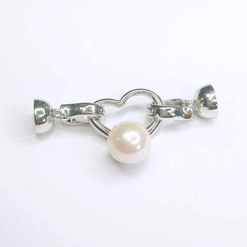 [K15B] Phụ kiện trang sức (DIY) - Chốt khóa móc chéo trái tim làm vòng cổ vòng tay