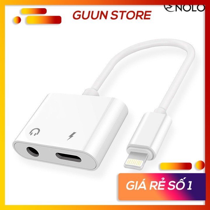 Jack chia cổng iPhone, giắc chuyển đổi vừa sạc Lightning vừa cắm tai nghe 3.5 cho iPhone – Guun Store JCD