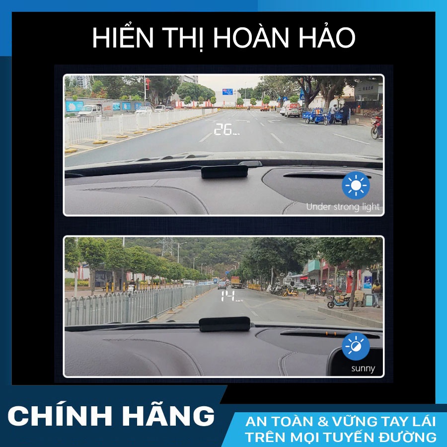 BỘ HIỂN THỊ TỐC ĐỘ HUD A100s Plus dành cho xe hơi New 2023