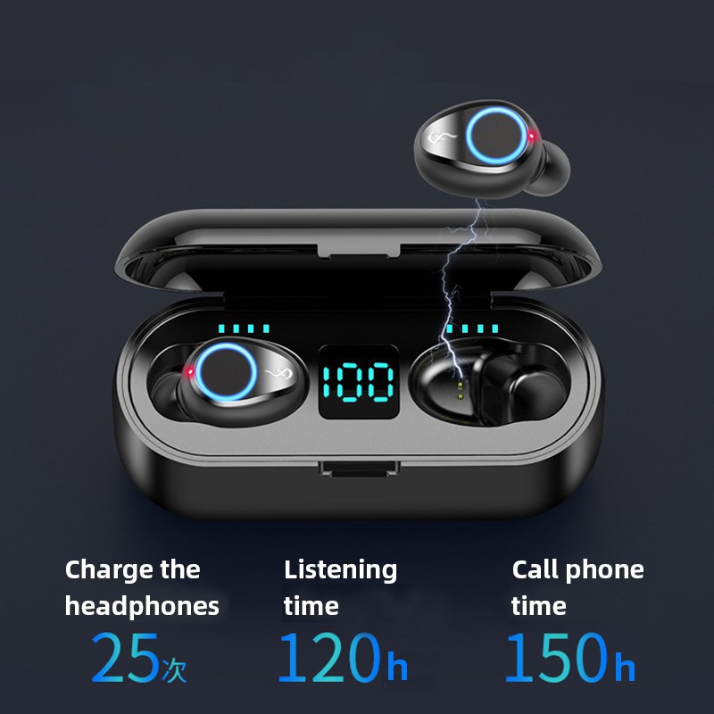 TWS 5.0 Tai nghe Bluetooth Điều khiển cảm ứng Tai nghe không dây Stereo Thể thao chống nước có Mic