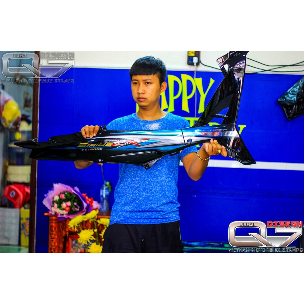 Tem Rời Sirius 110 Xanh Đen