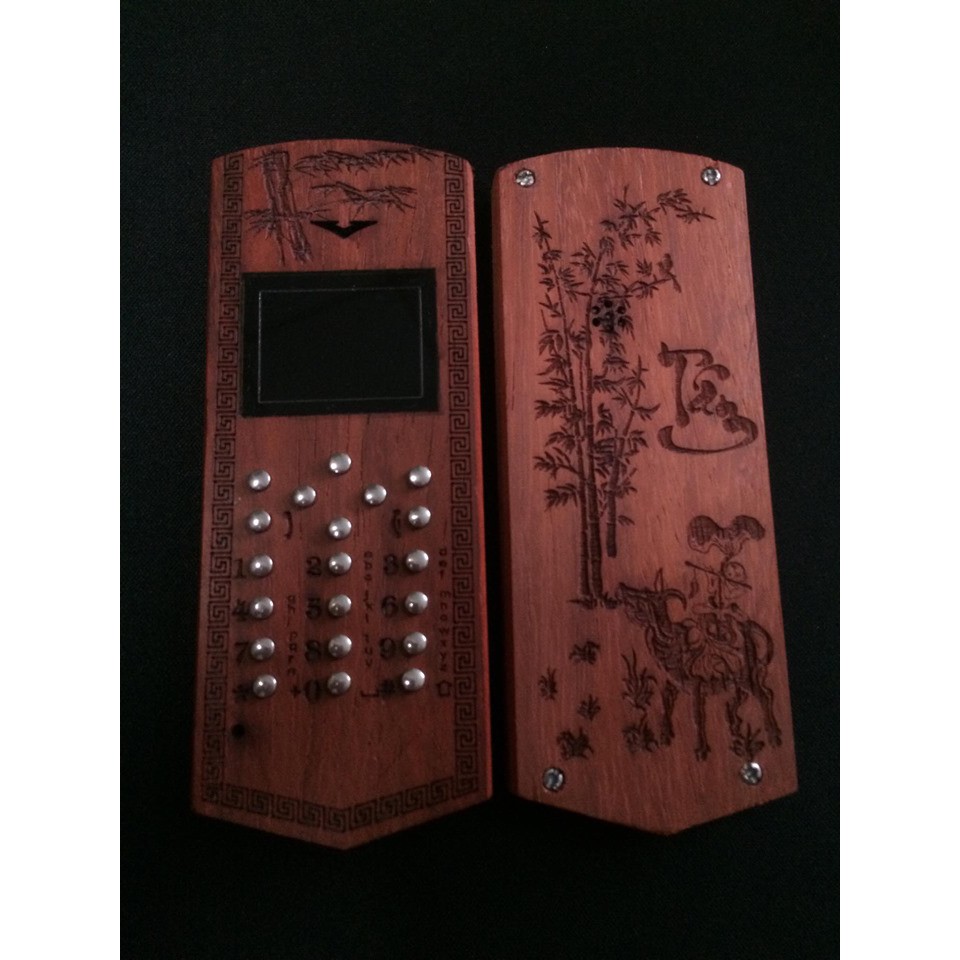 Vỏ gỗ cho Nokia 1280 mẫu CHỮ TÂM