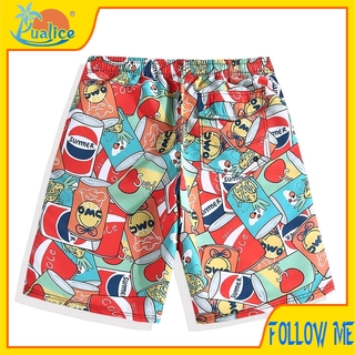 Hawaiian Print Trendy Fashion Shorts Running Size Beach Flower Shorts Men's Casual Shorts 1