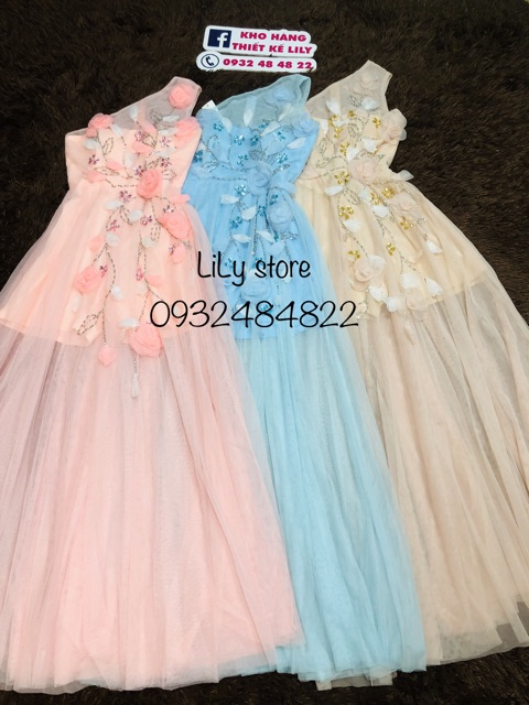 ẢNH VÀ VIDEO SHOP TỰ QUAY 100%   Đầm maxi lệch vai kết cườm hoa