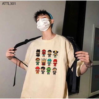 ÁO THUN TAY LỠ CÓ SIZE IN HỌA TIẾT SIÊU NHÂN NHỎ XINH SIÊU HOT - ATTL301