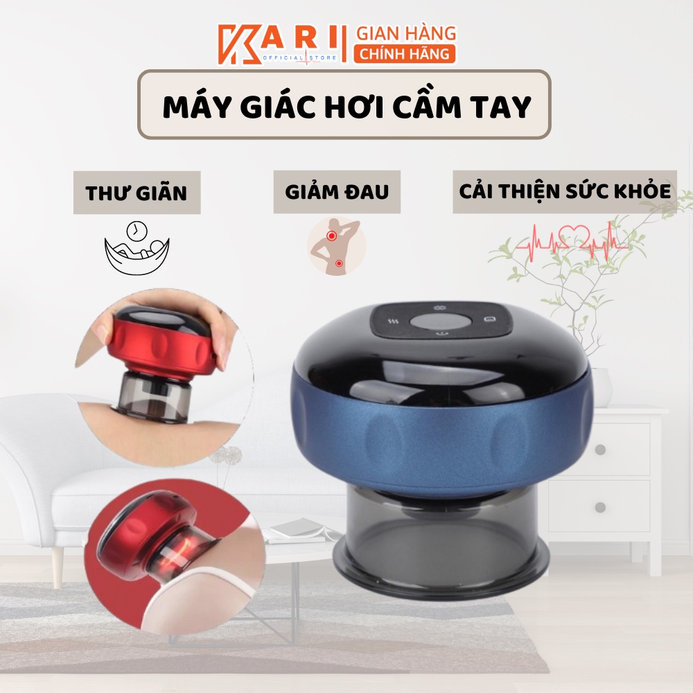 Máy Giác Hơi Cầm Tay, Massage Tại Gia 6 Chế Độ, Hút Mạnh Thư Giãn Lưu Thông Khí Huyết
