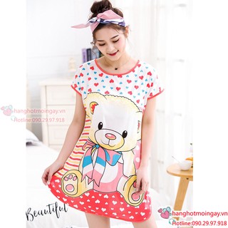 Đầm ngủ gấu siêu dễ thương  DN52