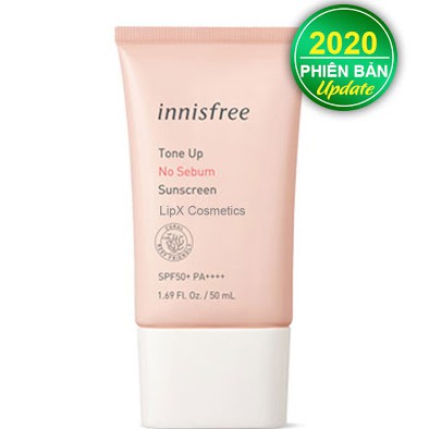 Kem Chống Nắng Nâng Tone, Kiềm Dầu Innisfree Tone Up No Sebum Sunscreen SPF35/PA++++ 50ml Hàn Quốc [New 2020]