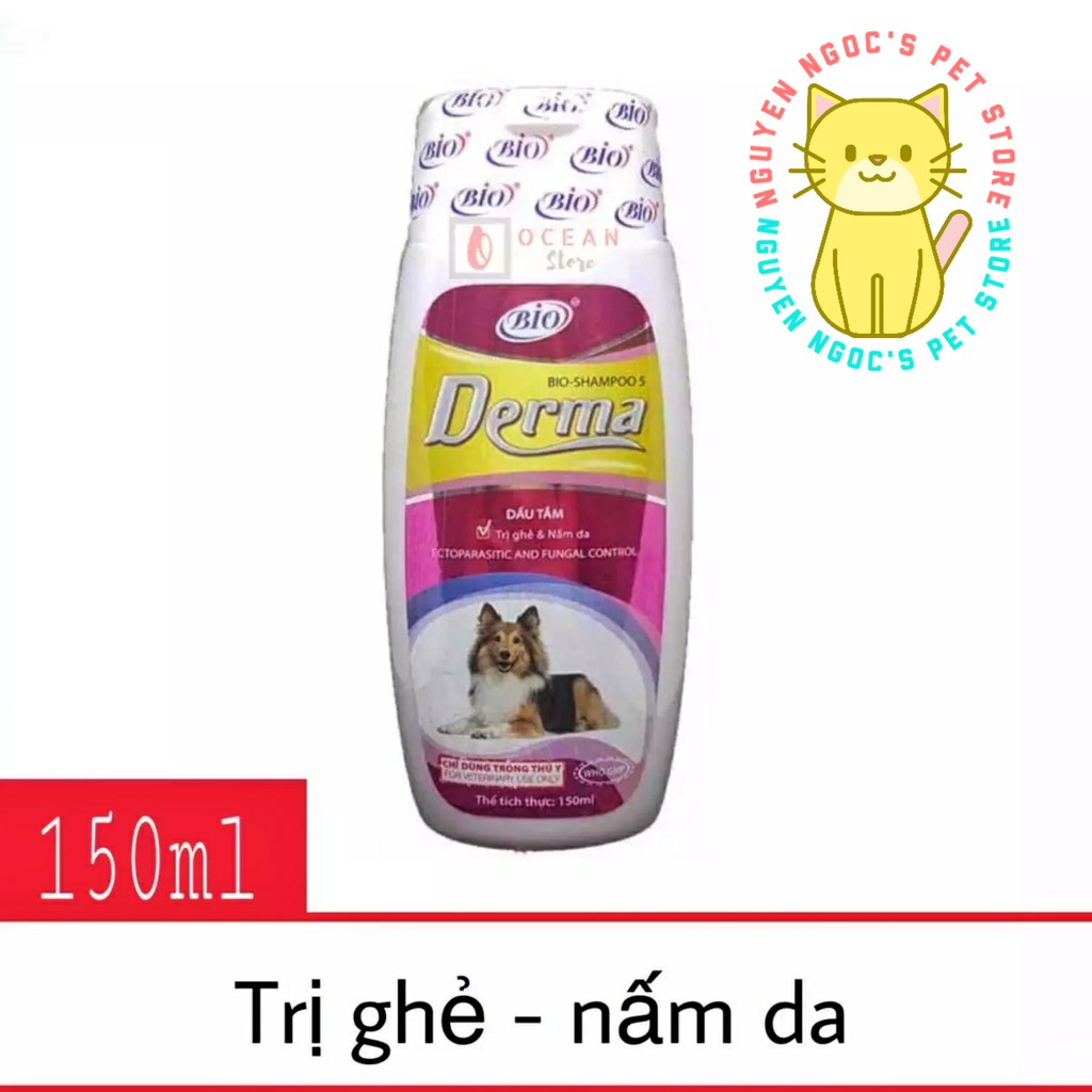  Sữa tắm trị ghẻ & nấm da cho CHÓ BIO DERMA SHAMPOO chai 150ml