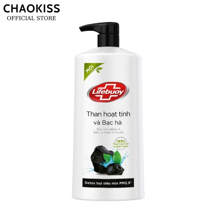Sữa tắm Lifebuoy Detox Matcha và Than hoạt tính bạc hà bảo vệ khỏi vi khuẩn chai 800gr KÈM TẶNG THEO PHÂN LOẠI