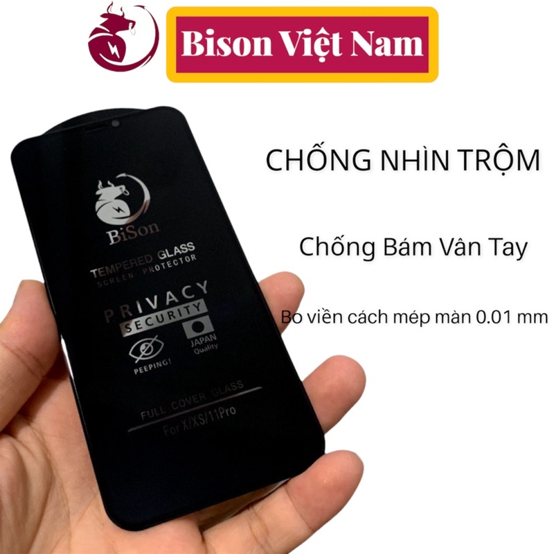 Cường Lực Bison Chống Nhìn Trộm Iphone X/Xs/XsMax/11/11ProMax/12/12Pro/12ProMax/13/13Pro/13ProMax/14/14prom