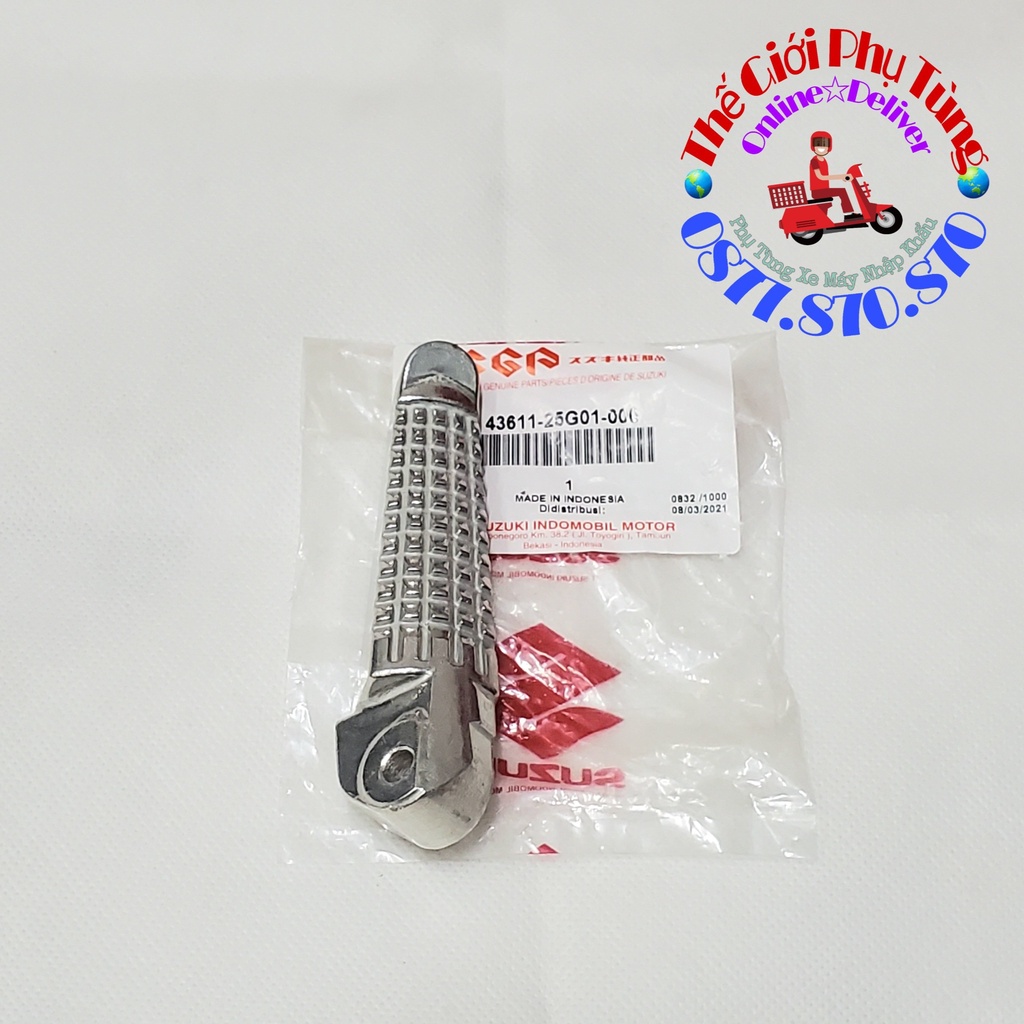 Cục nhôm gác chân sau Raider fi - Satria fi Zin suzuki - 43621-25G01-000/ 43611-25G01-000