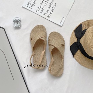 Sandal chéo giả cói