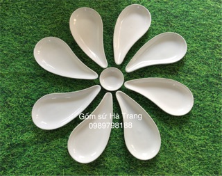Set đĩa hoa cao cấp gốm sứ Bát Tràng 