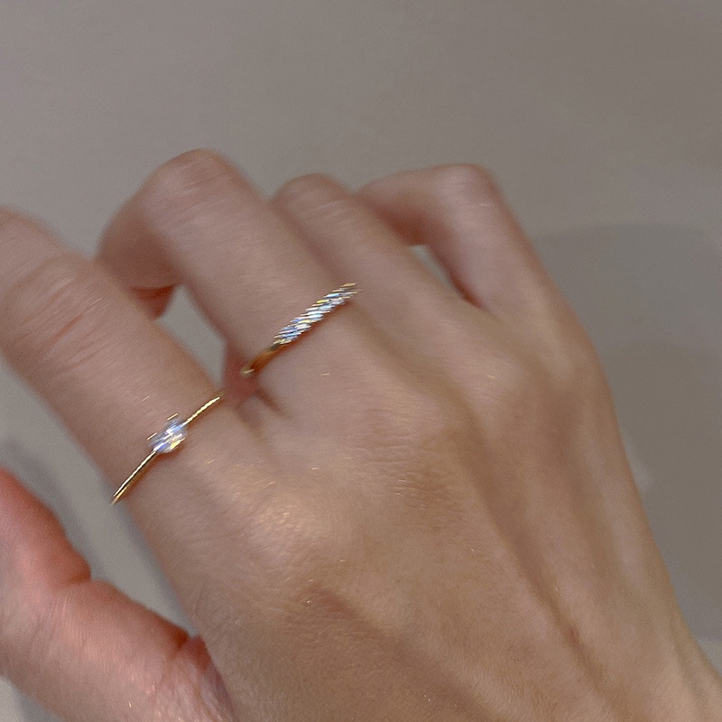 Nhẫn Đính Đá Zircon Hình Trái Tim Dễ Thương Sang Trọng Cho Nữ