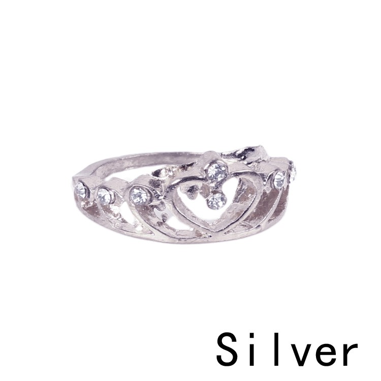 Nhẫn đeo tay tạo hình vương miện trái tim thời trang cho nữ