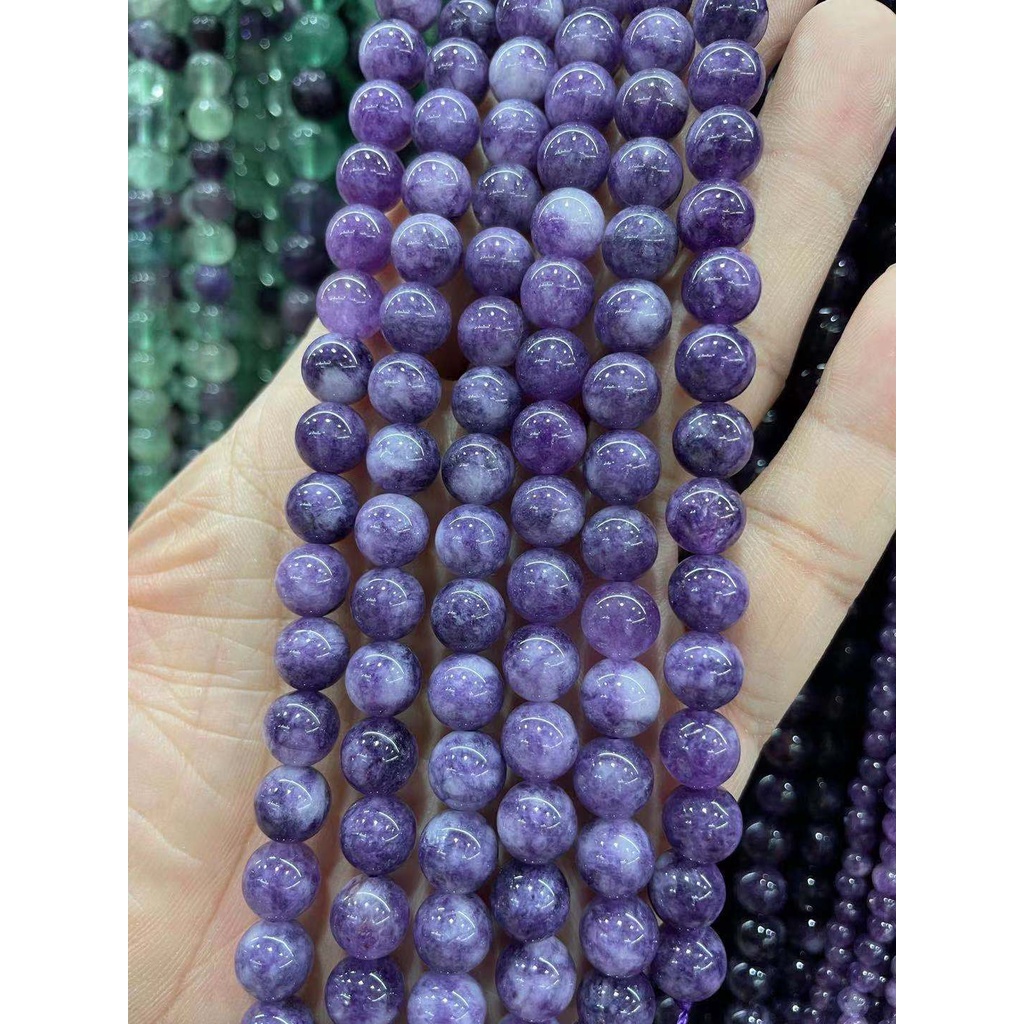 DIY Amethyst Loose Round Glass Beads For making Accessoires 6/8/10mm