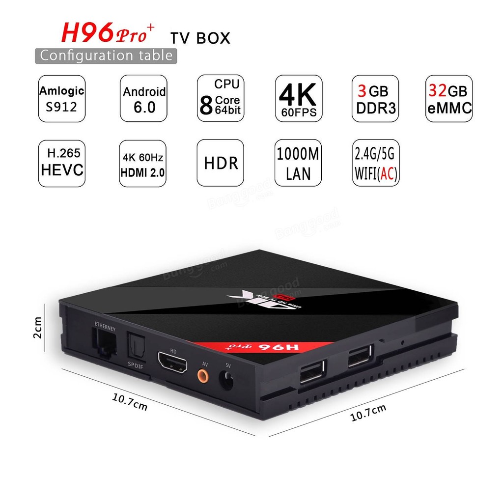 Alfawise H96 PRO+ ANDROID TV (3GB DDR3 RAM, 32GB ROM)