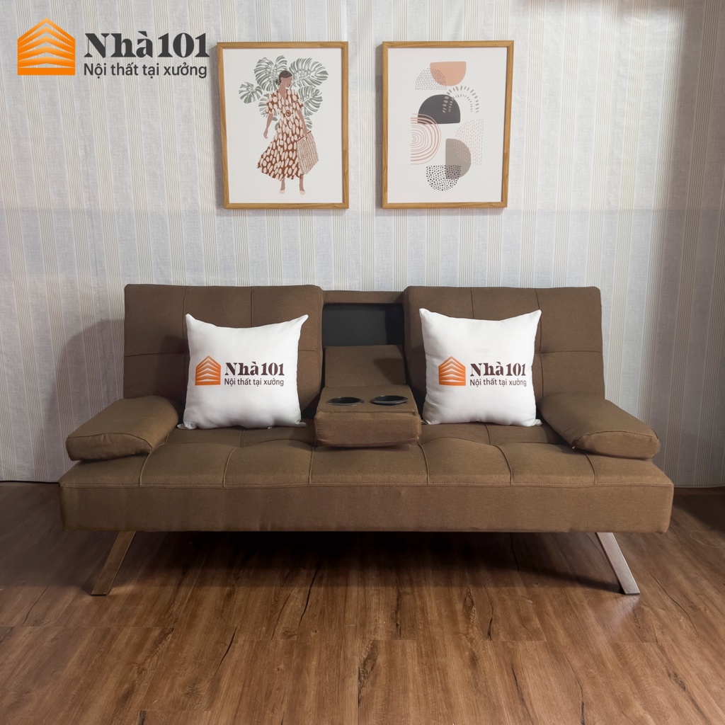 Sofa Bed Sofa Giường đa năng có khay để cốc Nhà 101