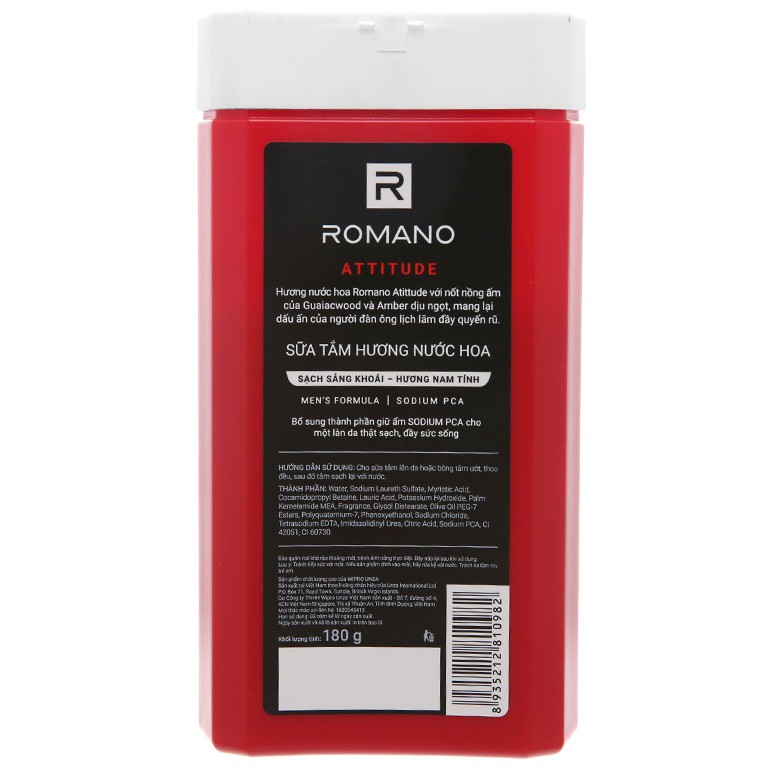 Sữa tắm Romano Attitude 180g