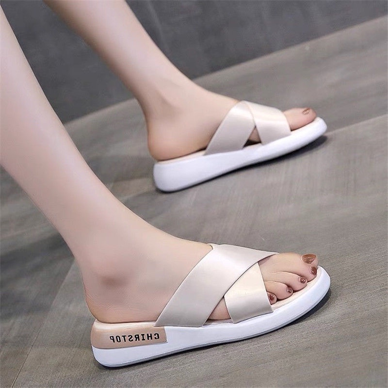 Slippers Women's Shoes Summer Wear Platform Wedge Ladies' Sandals New Stylish Beach Beach Sandals R2CD