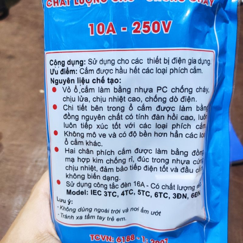Ổ cắm 4 ổ kéo dài Nival 2200W🌟Nhựa PC chống cháy, có công tắc đèn loại tốt 16A🌟