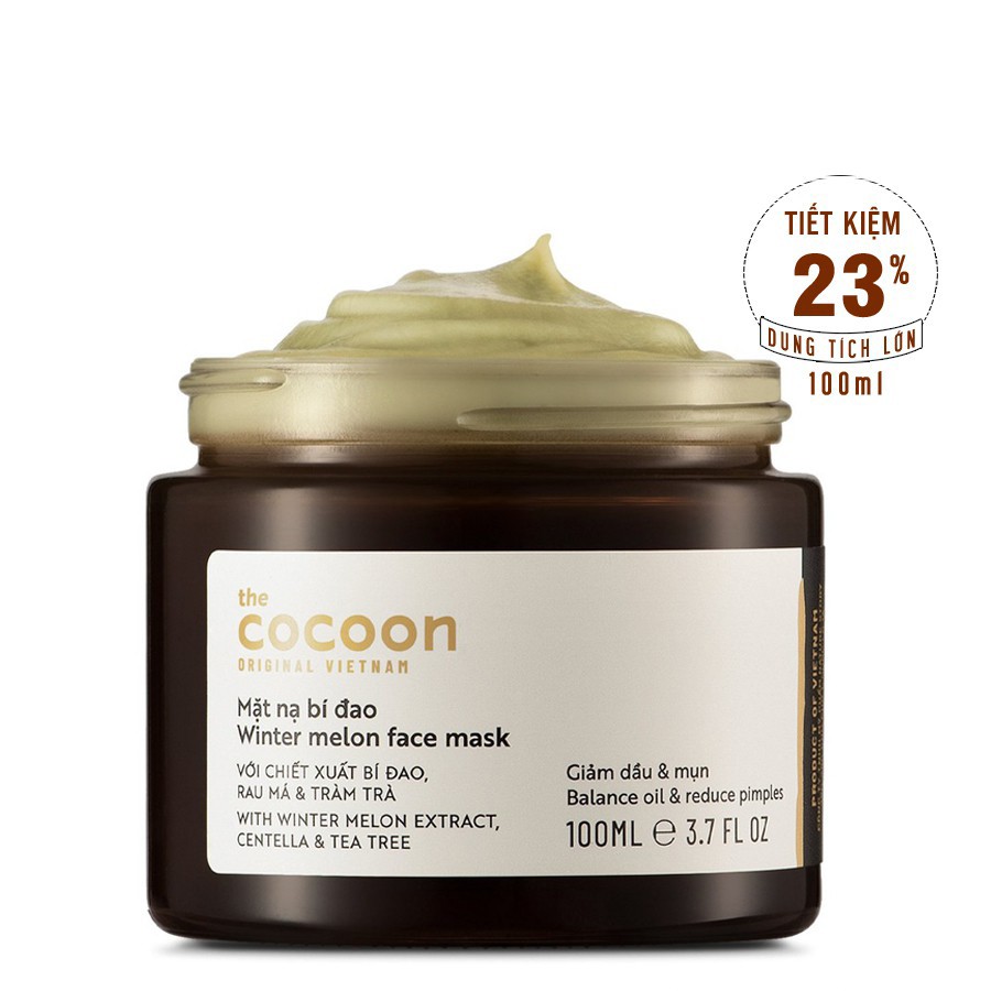 [CHÍNH HÃNG] Mặt nạ bí đao cocoon giảm dầu, mụn, mịn màng căng bóng