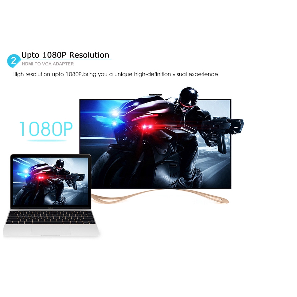 Dây Cáp KEBIDUMEI Chuyển Đổi Đầu 1080p Sang VGA HDMI