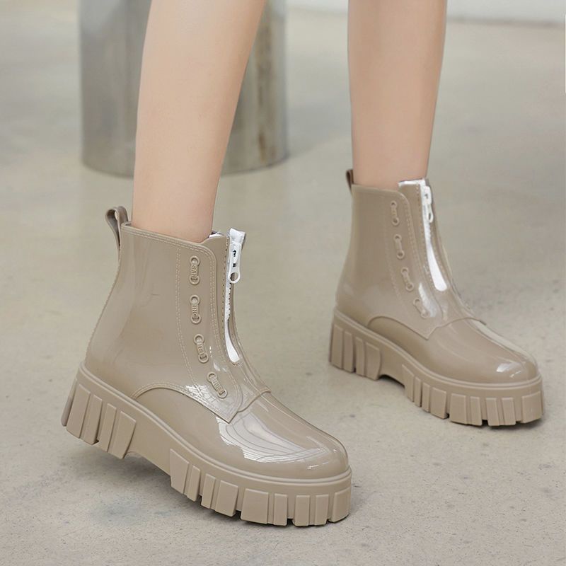 Ủng Đi Mưa Cổ Thấp Đế Dày Chống Trượt Thời Trang Phong Cách Hàn Quốc
