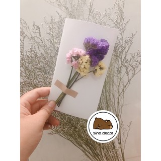 Thiệp hoa khô handmade - Thiệp chúc mừng ý nghĩa