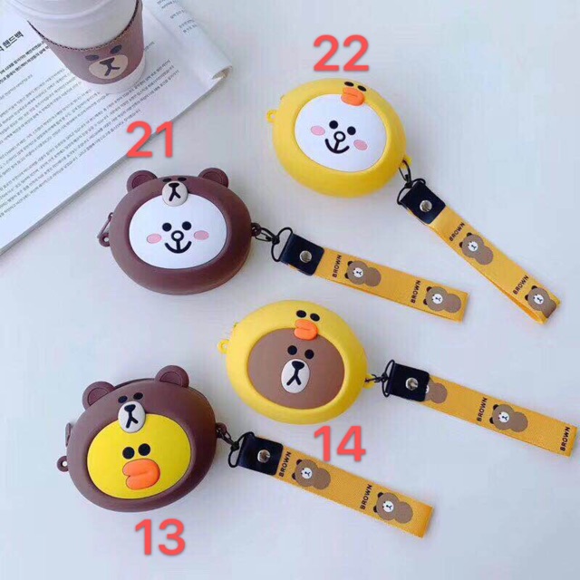 🐻Cartoon silicone ví dễ thương ví lưu trữ túi son môi thay đổi trang trí | BigBuy360 - bigbuy360.vn