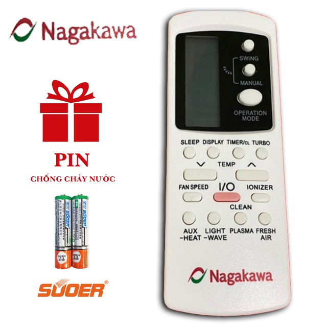 Điều khiển điều hoà Nagakawa đời mới Remote máy lạnh Nagakawa mẫu mới